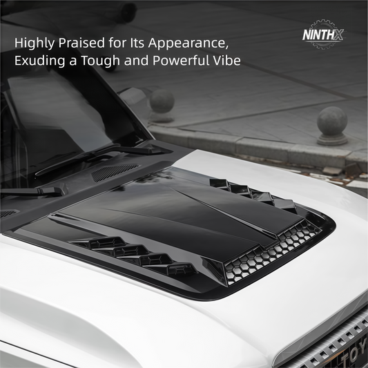 Gloss black ABS hood scoop cover