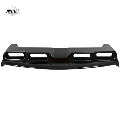 Gloss black front roof spoiler with four LED spotlights for Land Cruiser Prado LC250