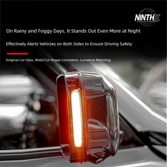 Sequential LED wing side mirror indicators for Defender L663 90/110/130, installed view