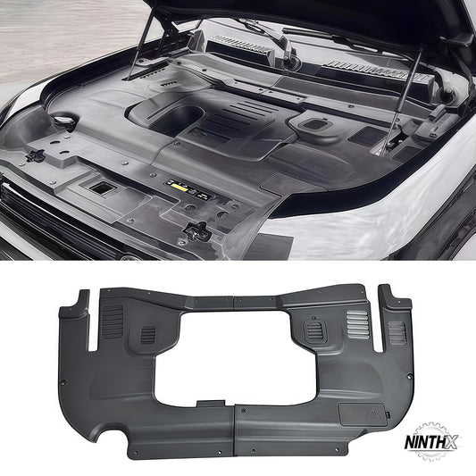 ABS engine bay side panel protection covers for Defender L663 90/110/130, installed view