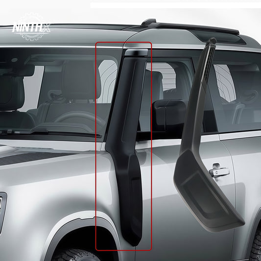 Raised air intake snorkel kit upgrade for Defender L663 90/110/130, installed view