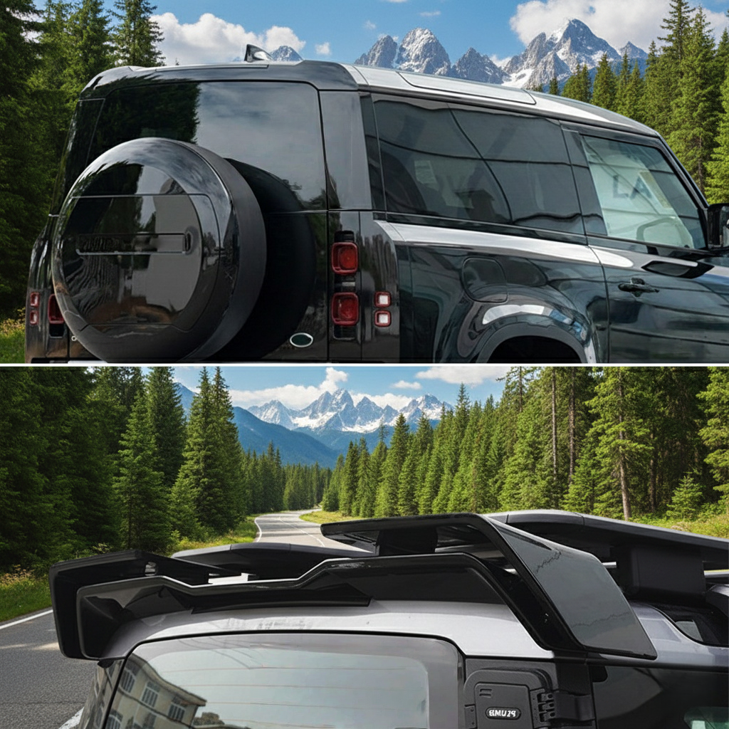 Sport off-road roof deflector spoiler, side profile