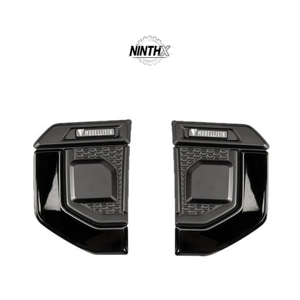 Pair of gloss black Modellista-style fender side vent trim covers, left and right, for Toyota Land Cruiser Prado LC250