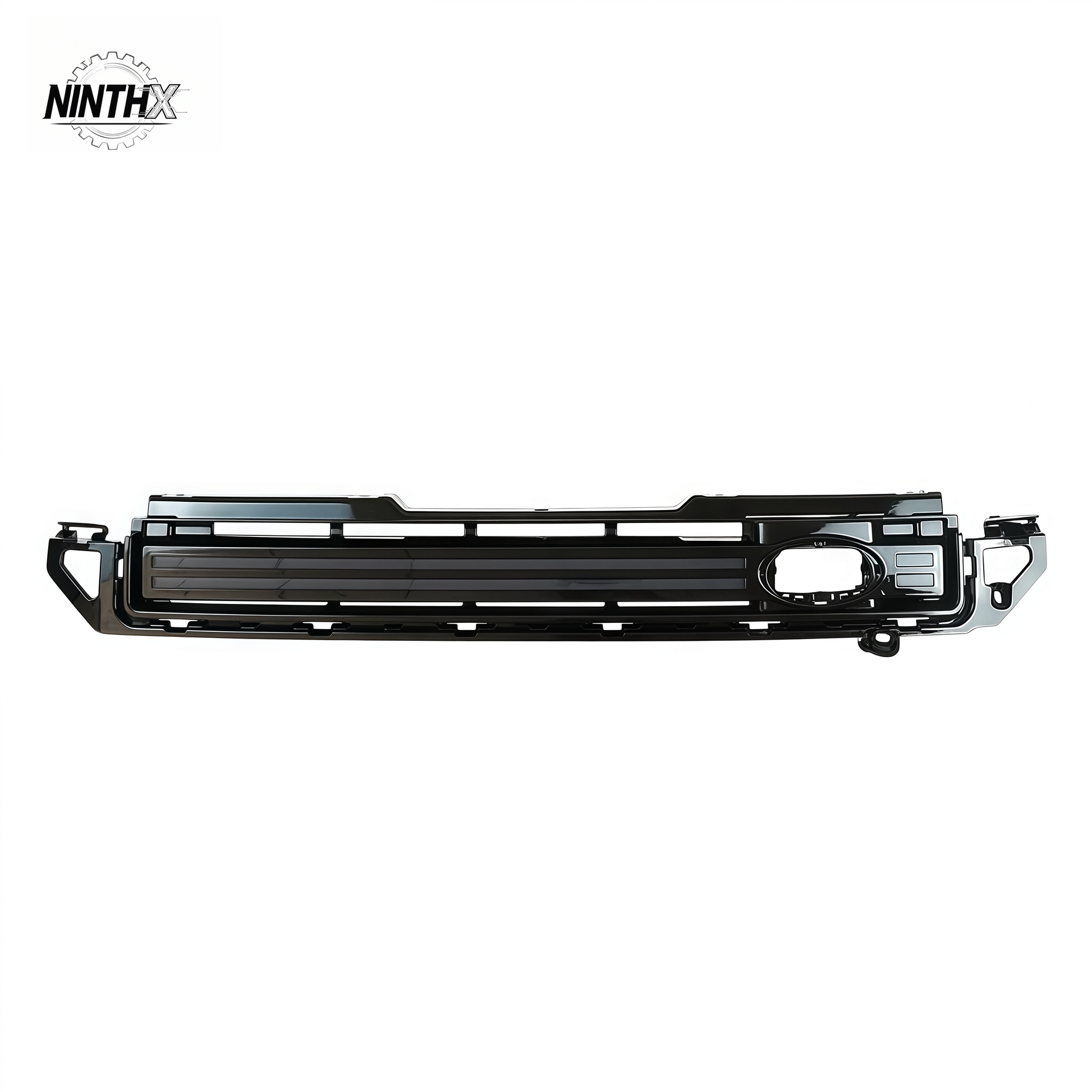 White LED illuminated front grille light, detail view
