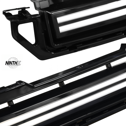 Integrated LED bar front grille retrofit, finish detail