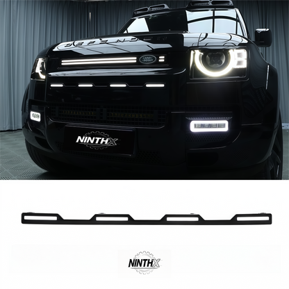 Raptor-style grille marker lights fits Defender L663 90/110/130, fitment view