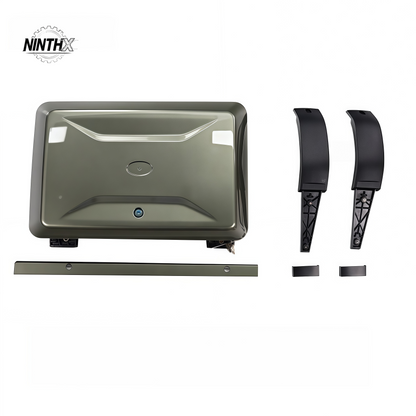 Bolt-on exterior tool carrier box, component detail