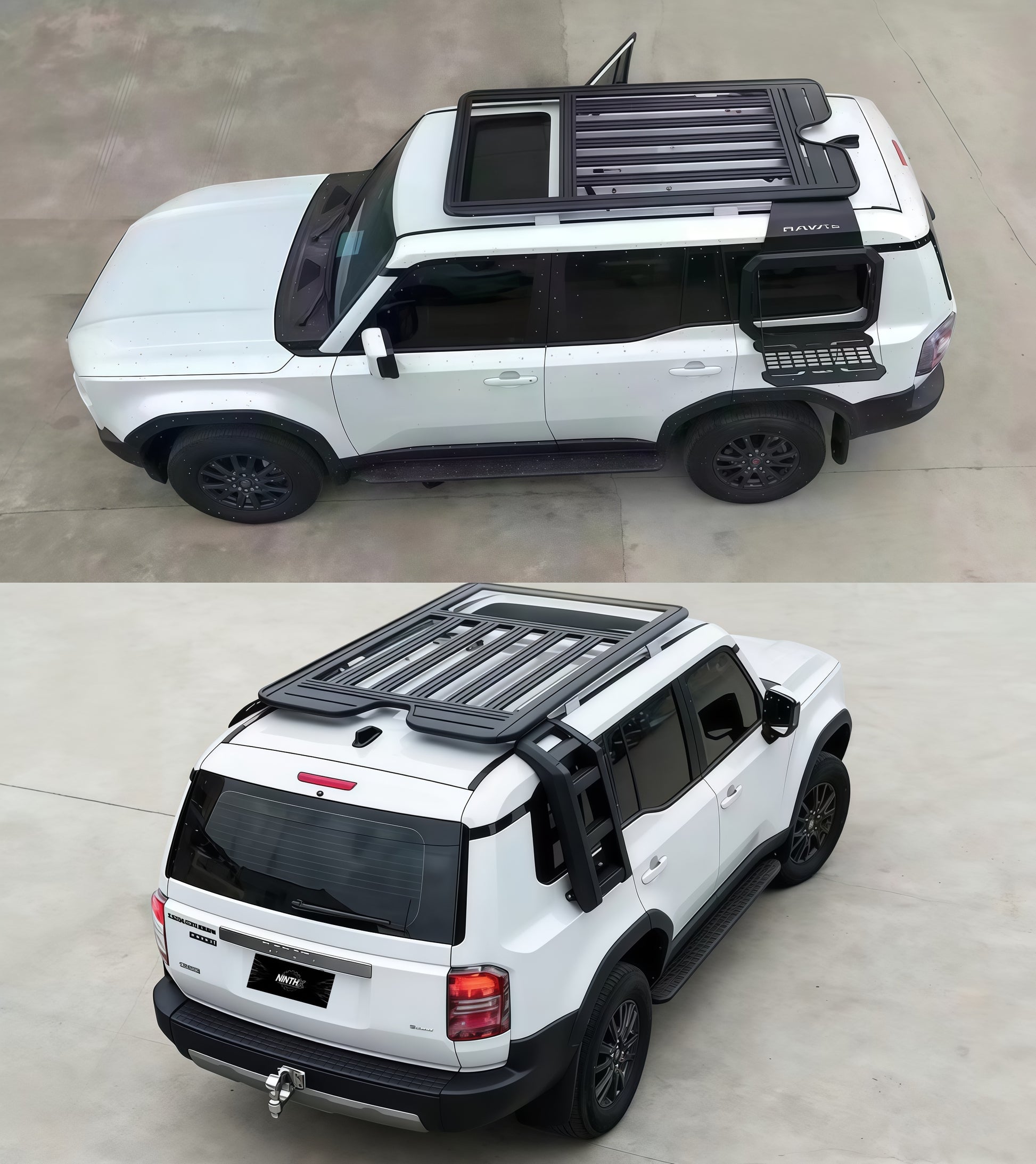 Style 1 low profile roof platform rack for Land Cruiser Prado LC250