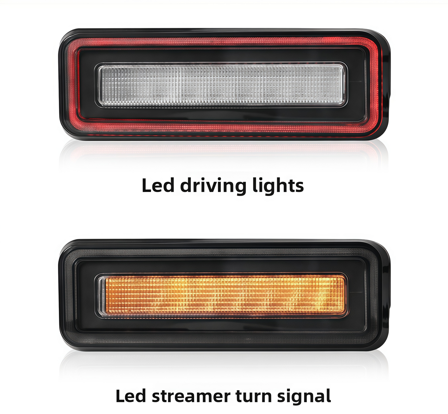 Smoked-lens multifunction rear brake light fitment detail on Defender L663 90/110/130