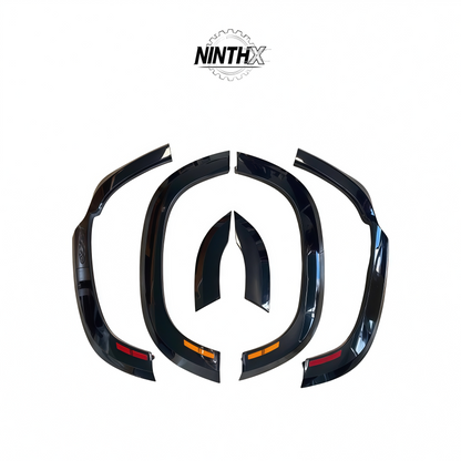 Aggressive scratch-resistant wheel arches mounted on Defender 90/110 L663