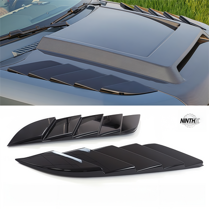 Angel Wings hood side decorative plates for Defender L663 90/110/130, installed view