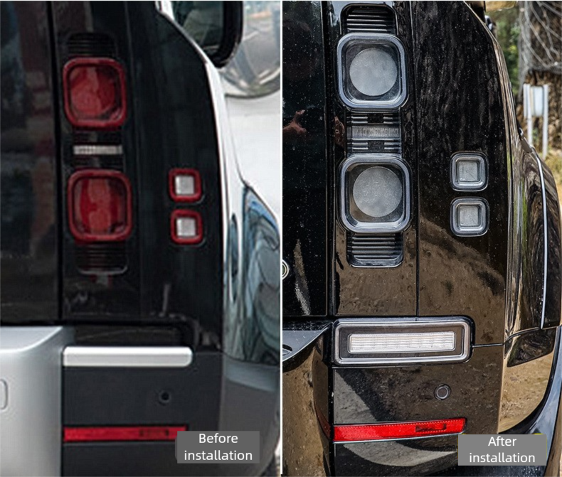 Direct-fit LED rear fog reverse upgrade, profile detail