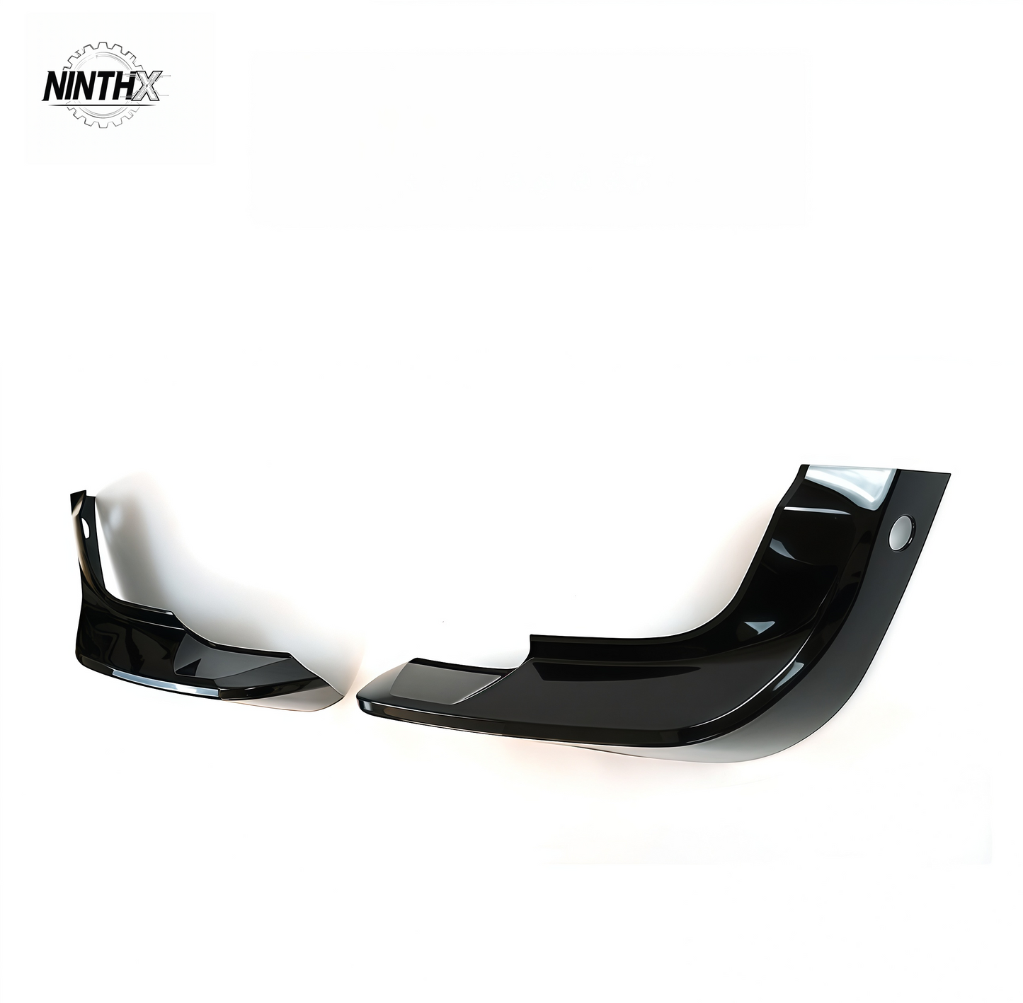 Sport-style front bumper canards aero kit, close-up detail