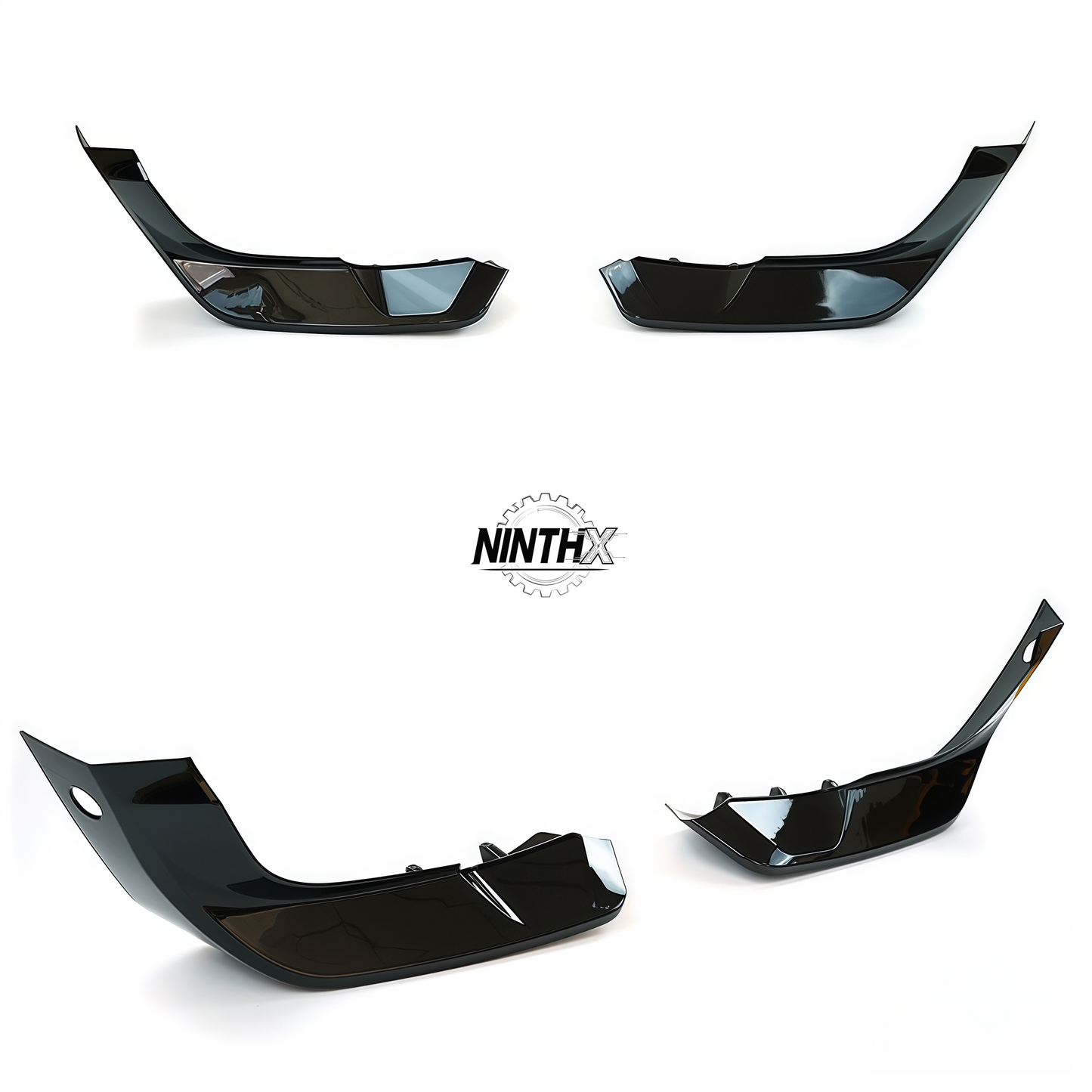 Aggressive front chin spoiler extension fits Defender L663 90/110/130, fitment view