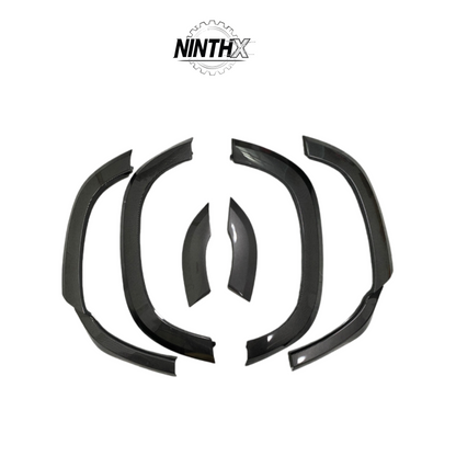 Bolt-on wide-body wheel arch kit installed on Defender 90/110 L663, close-up