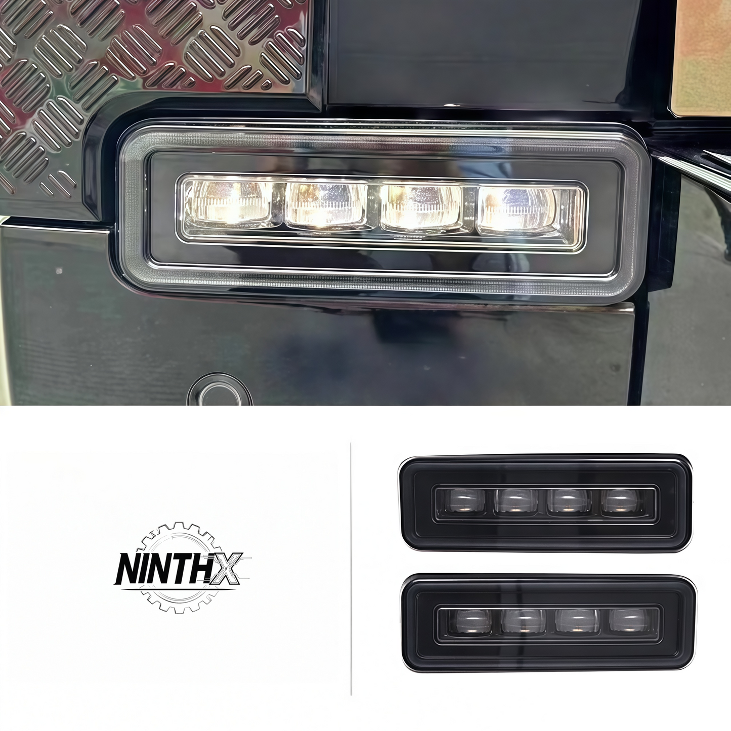 Smoked-lens multifunction rear brake light, side profile