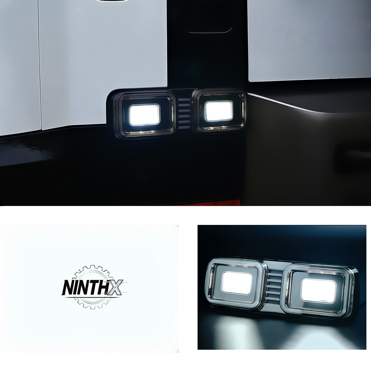 Direct-fit LED rear fog reverse upgrade, finish detail