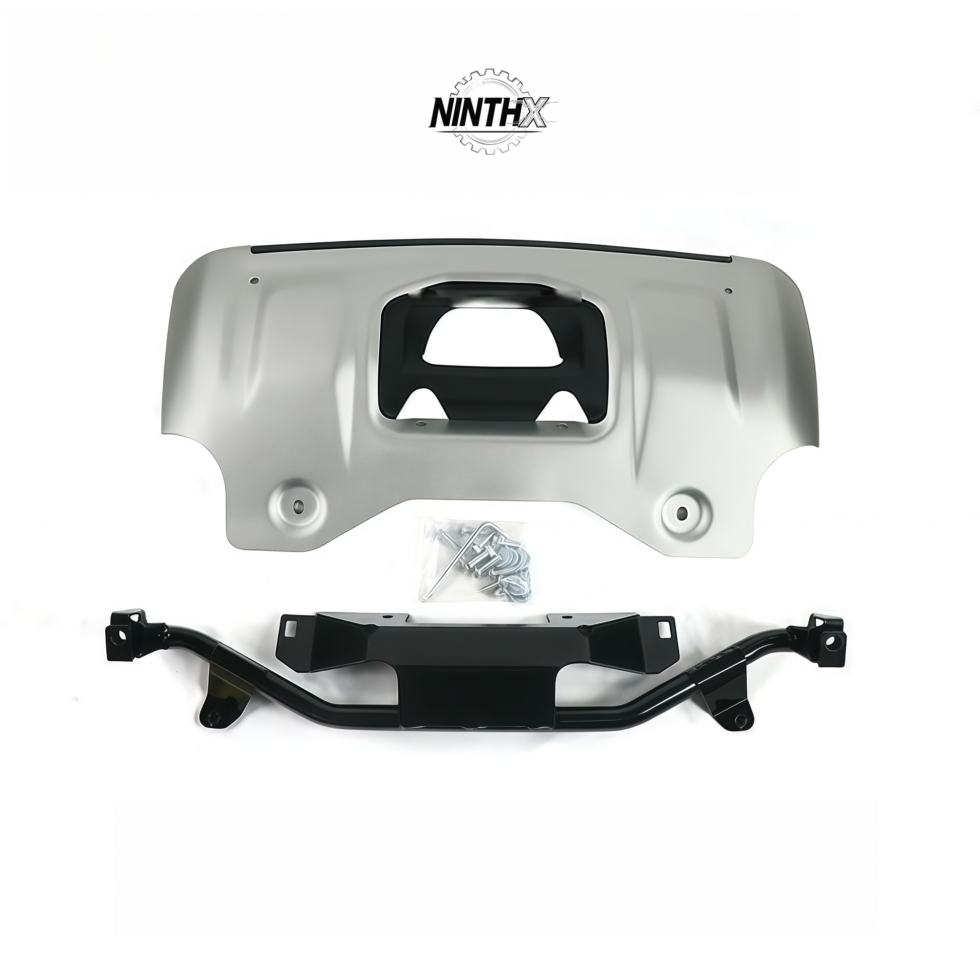 No-drill bolt-on chassis guard mounted on Defender L663 90/110/130