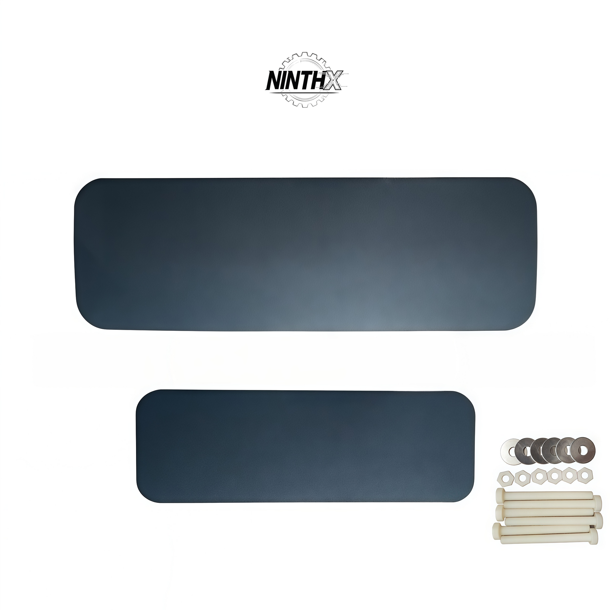Stealth gloss-black spare tire lid panel on Defender L663 90/110/130, final installed look