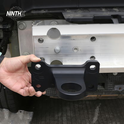 Bolt-on rear recovery hitch eye, finish detail