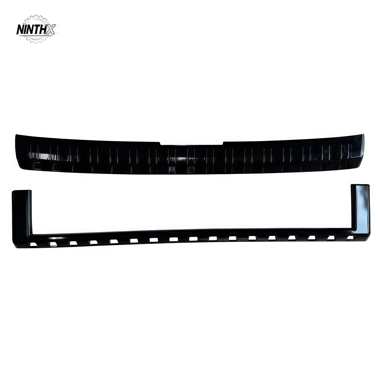 Gloss black grille trim frame set for Toyota Land Cruiser Prado LC250