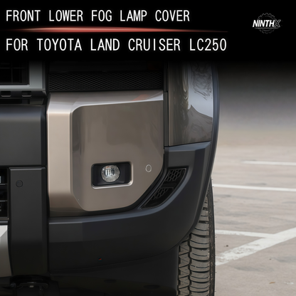 Curved blade shape fog light surround trim
