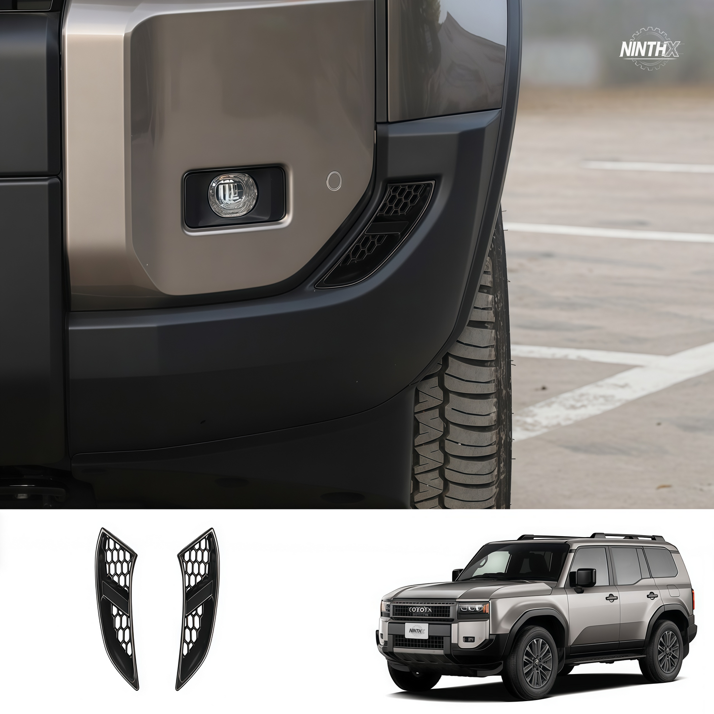 Honeycomb mesh ABS fog light surround trim