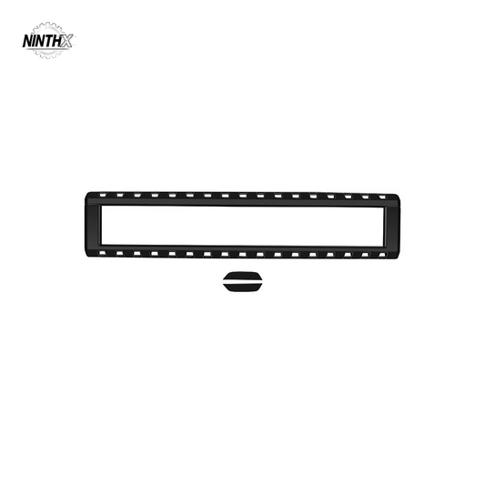 Black perforated grille frame insert with badge for Toyota Land Cruiser Prado LC250