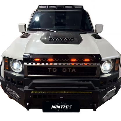 Gravel and bug protection hood bug deflector