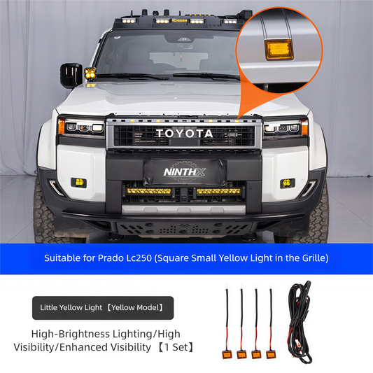 Square LED pods amber grille light kit
