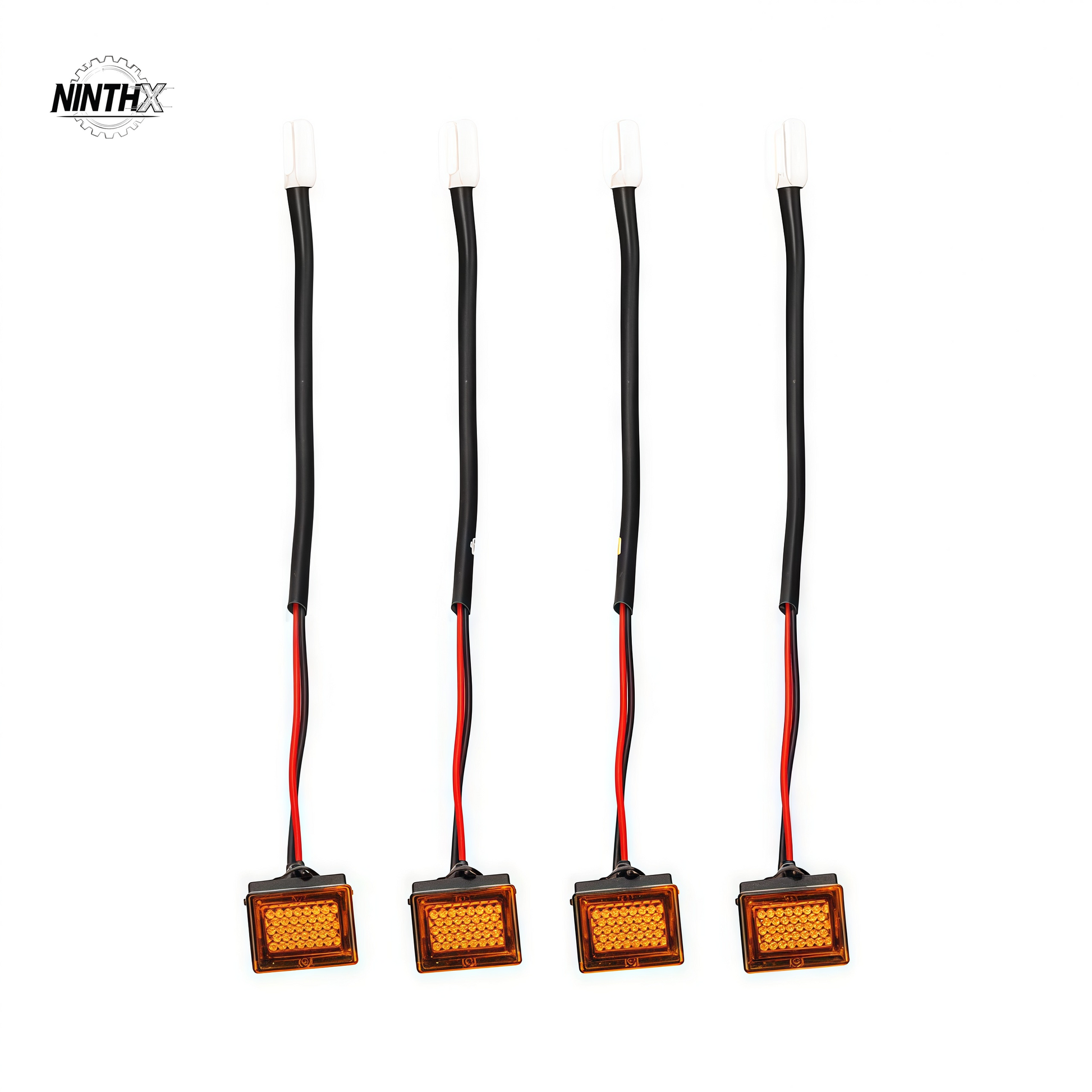 Set of four amber LED grille lights with wiring harness for Land Cruiser Prado LC250