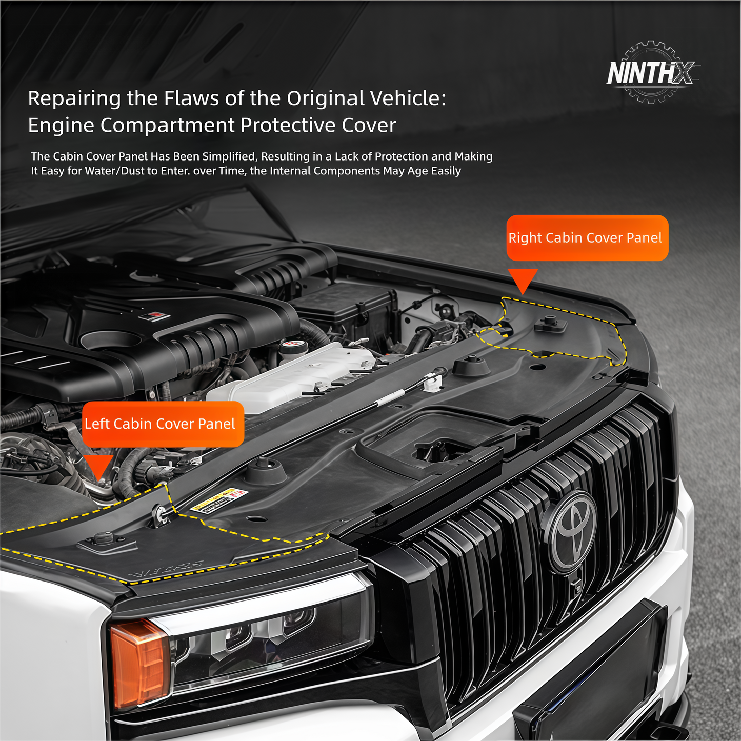 Clean OEM plus look engine bay cover