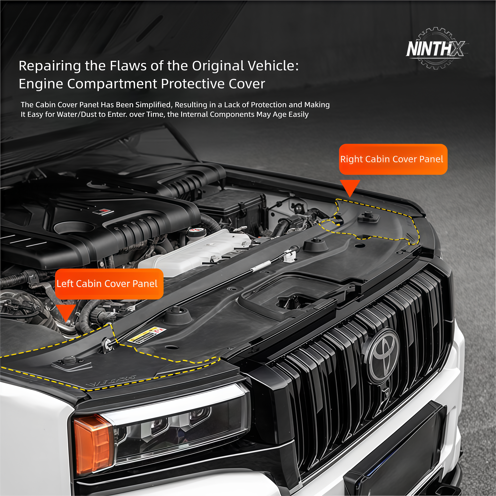 Clean OEM plus look engine bay cover