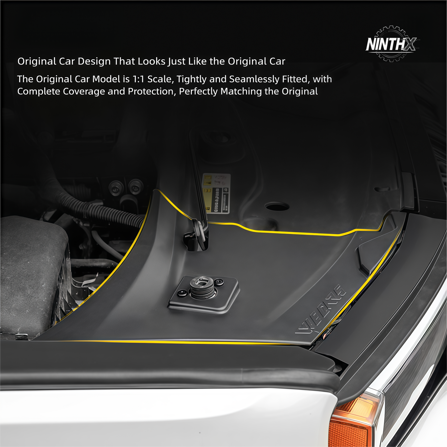 Clip on removable engine bay cover for Land Cruiser Prado LC250