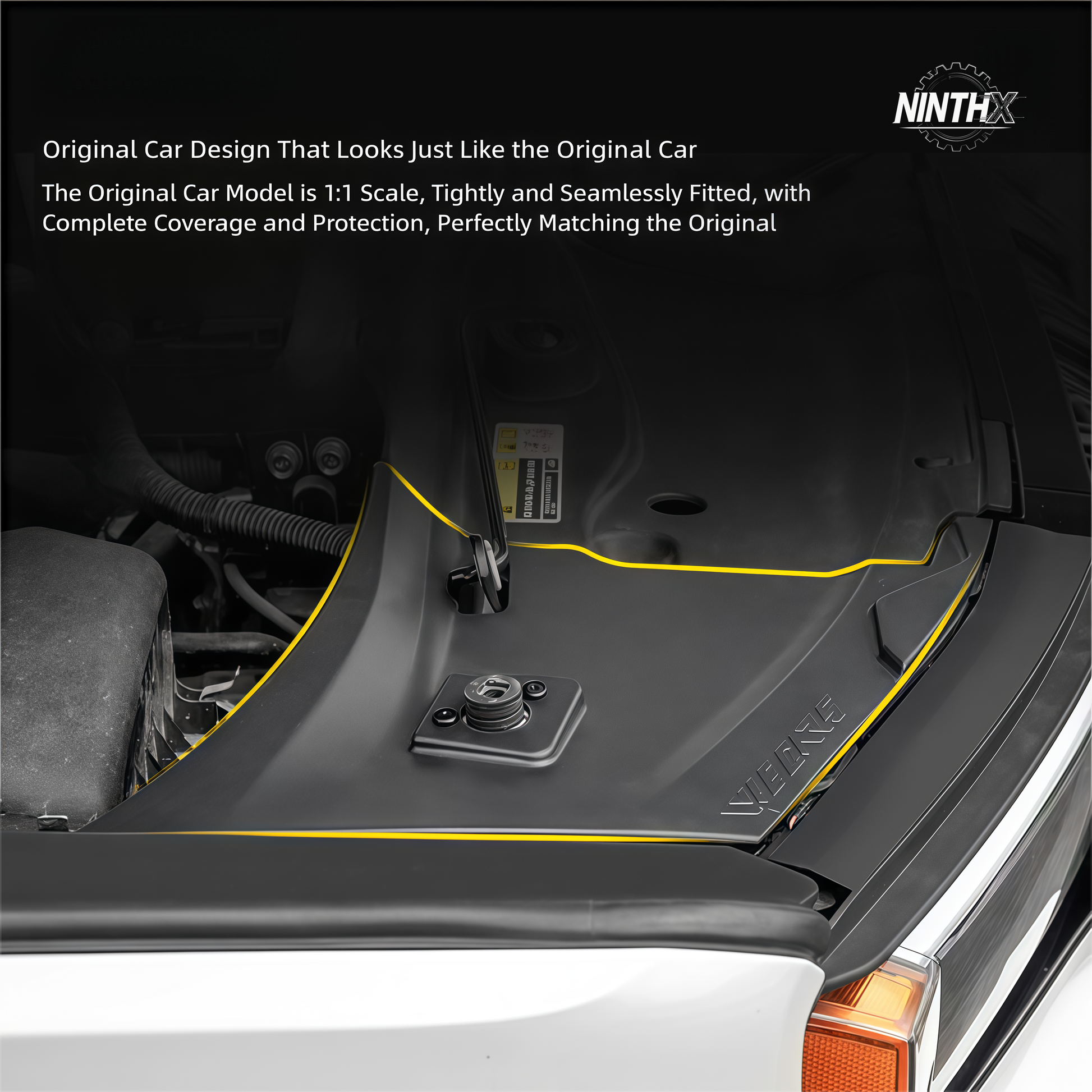 Clip on removable engine bay cover for Land Cruiser Prado LC250