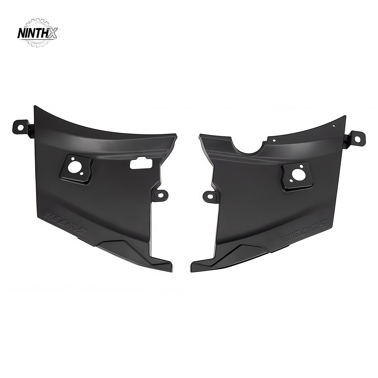 Black engine bay side cover panels, pair, for Toyota Land Cruiser Prado LC250