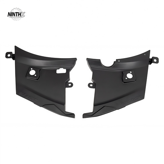 Black engine bay side cover panels, pair, for Toyota Land Cruiser Prado LC250