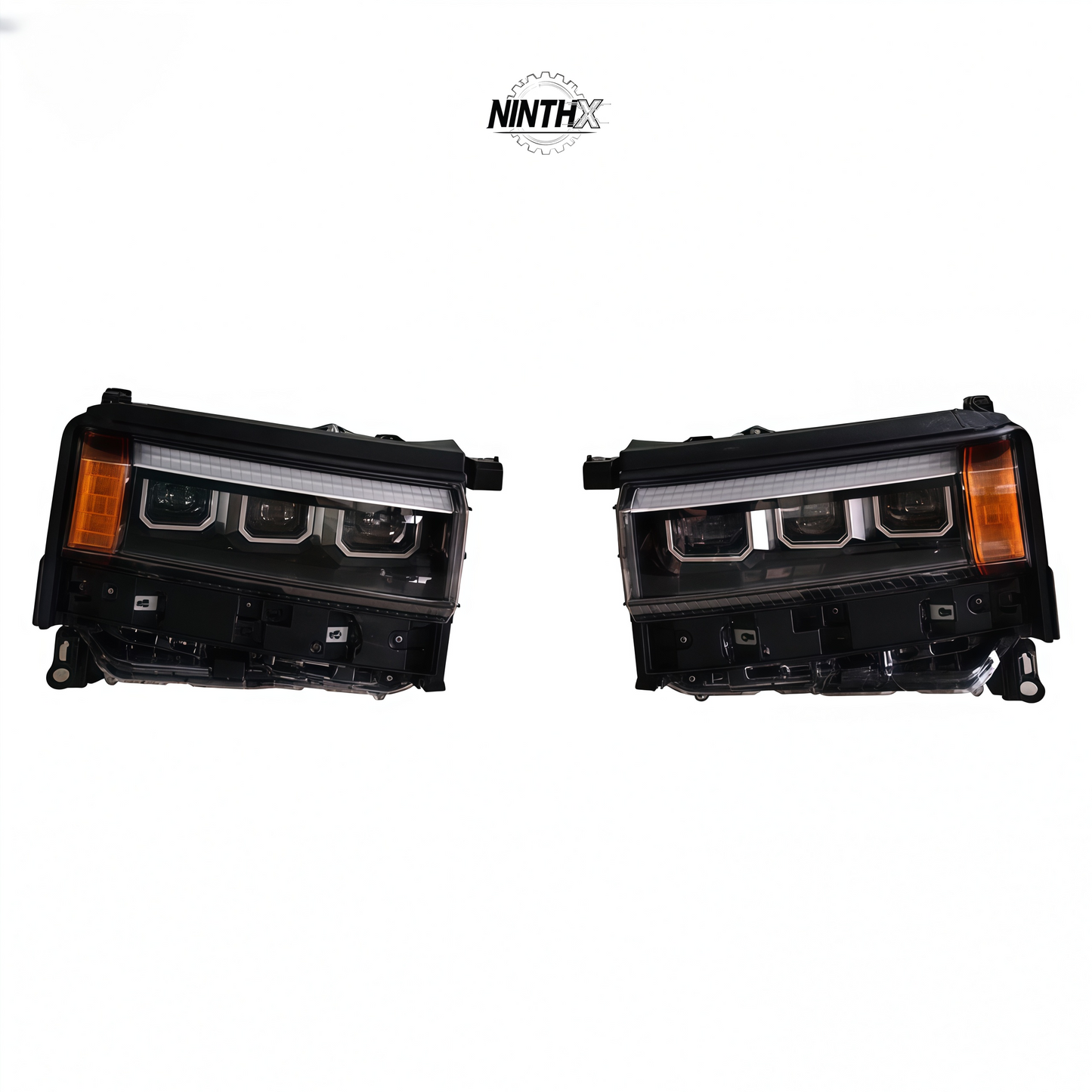 Pair of LED projector headlights with triple DRL for Land Cruiser Prado LC250