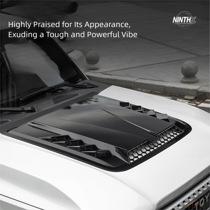 Gloss black ABS hood scoop cover