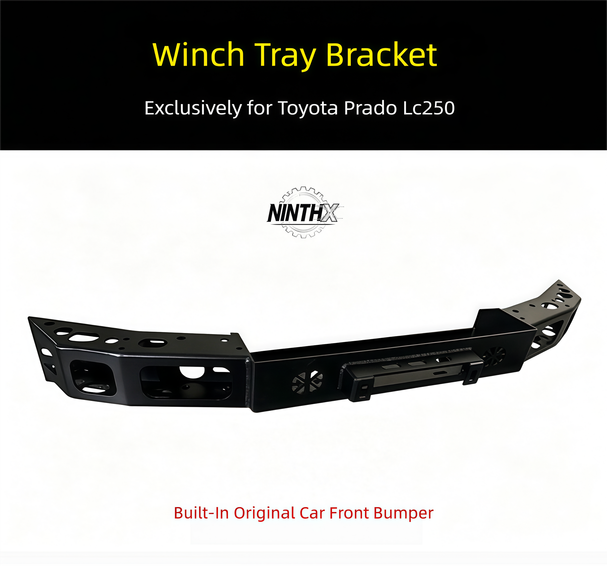 Behind bumper mount winch mounting cradle