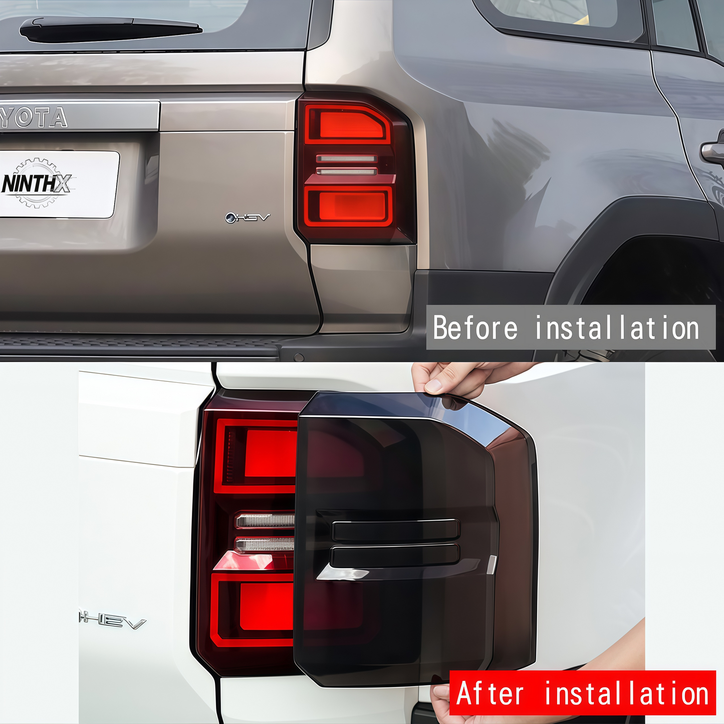 Tinted overlay smoked tail light covers