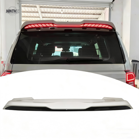 White primer finish rear roof spoiler
