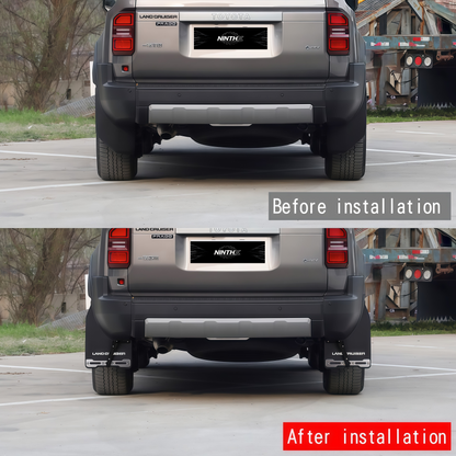 Flexible no drill mud flaps for Land Cruiser Prado LC250
