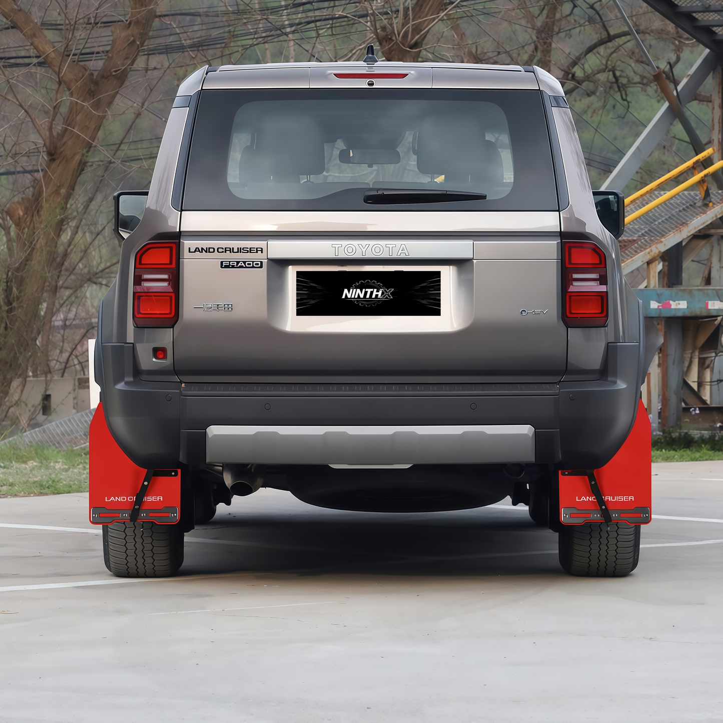 Front and rear set mud flaps