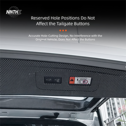Durable molded build rear tailgate interior trim set
