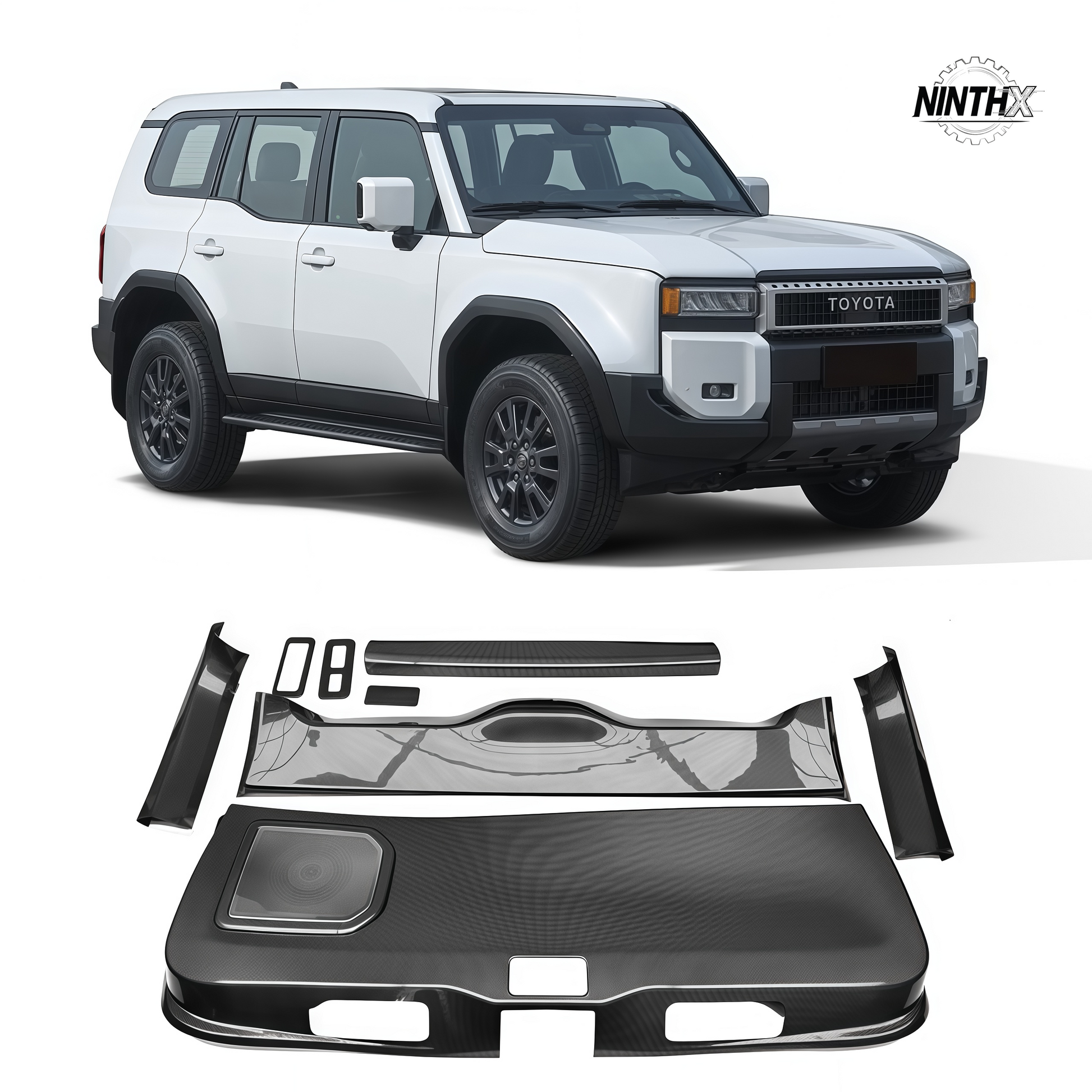 Boot area protection rear tailgate interior trim set