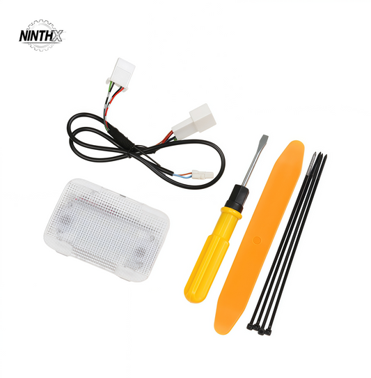 White LED cargo dome light with wiring harness and install tools for Land Cruiser Prado LC250