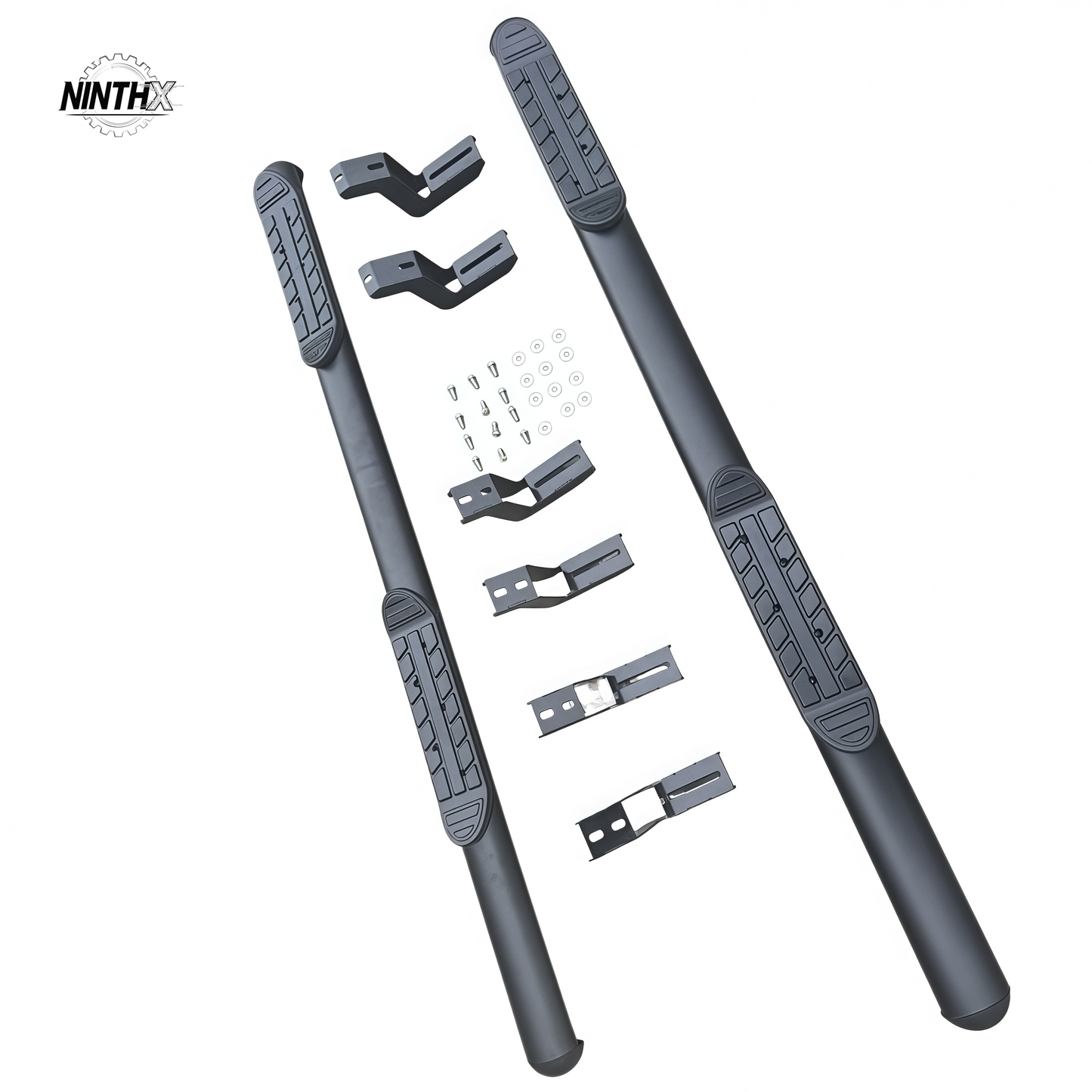 Coated steel build round tube side steps