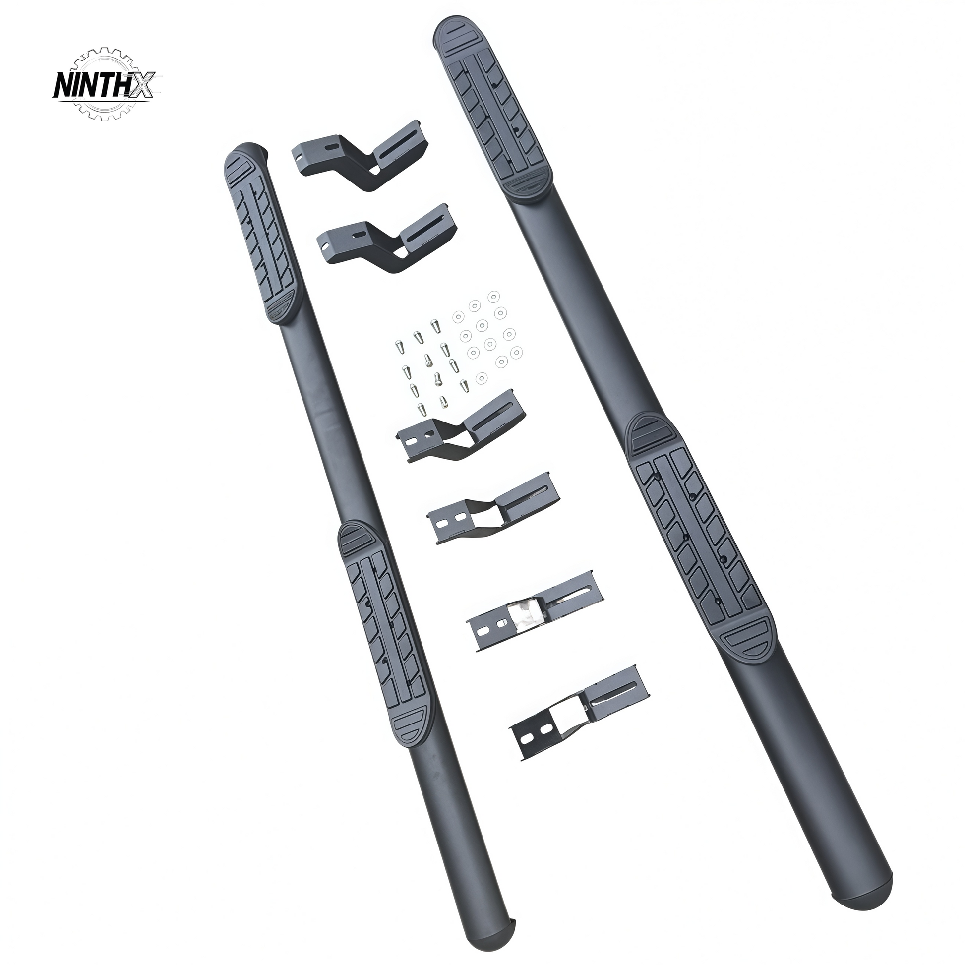 Coated steel build round tube side steps