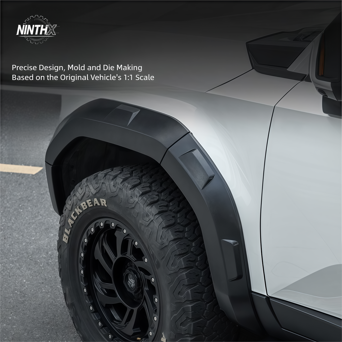 Widened wheel arch coverage wide fender flares for Land Cruiser Prado LC250